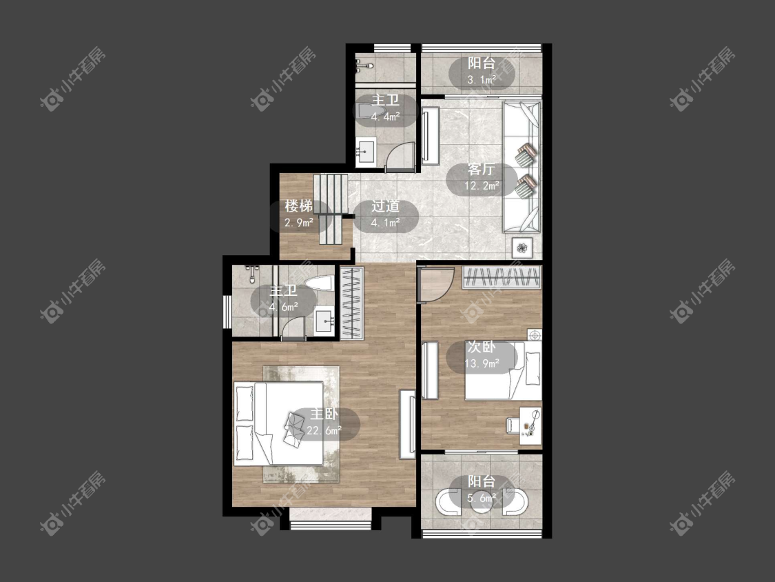 镇江天波城别墅区在售二手房源户型图_小牛看房