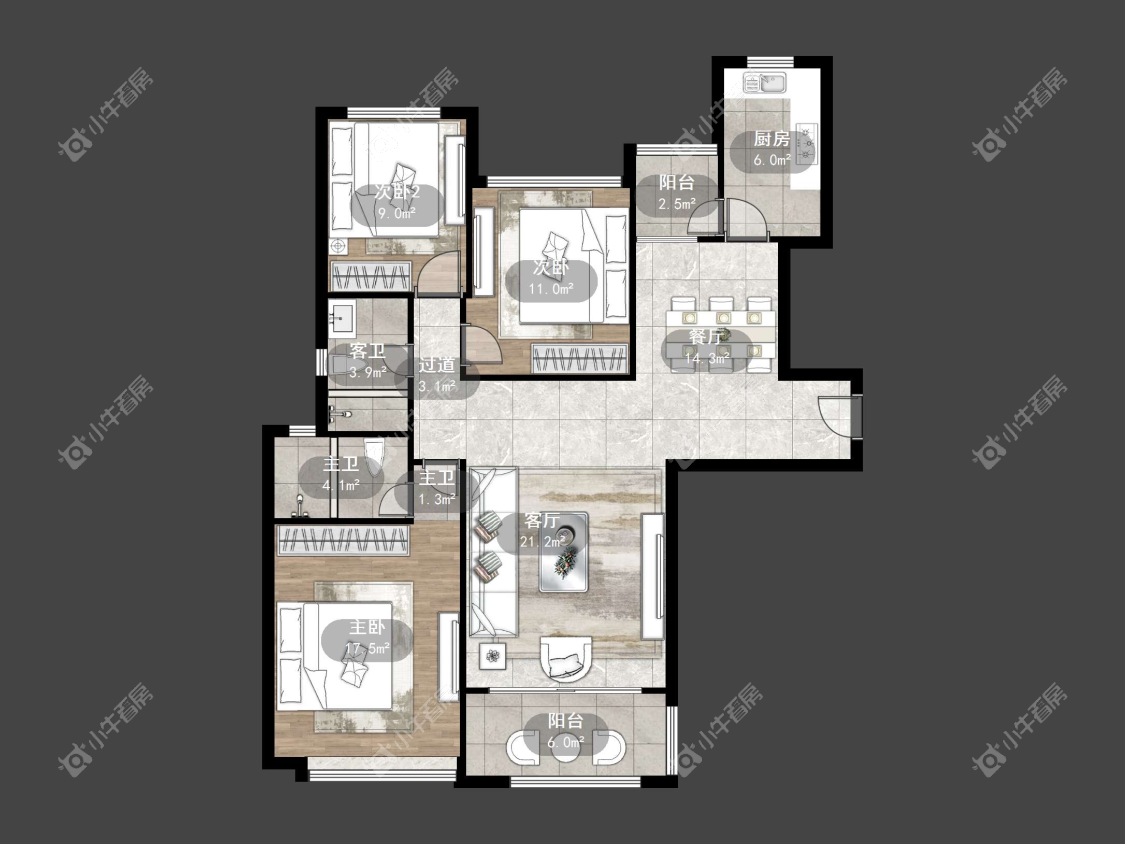 镇江恒大名都一期在售二手房源户型图_小牛看房