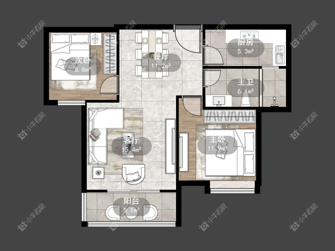镇江美亚华悦在售二手房源户型图_小牛看房