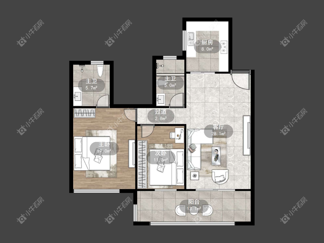 镇江天一人家在售二手房源户型图_小牛看房