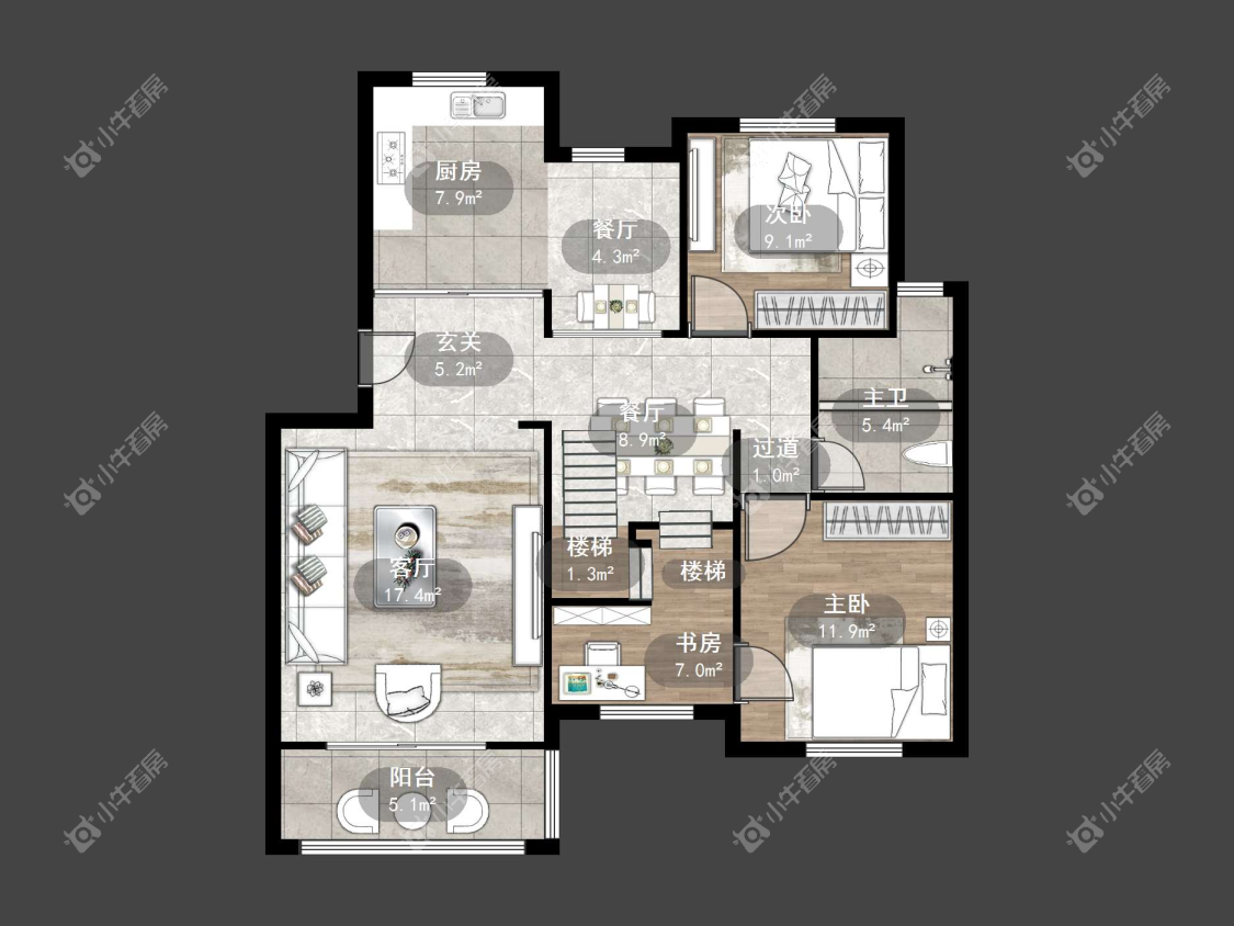 镇江欧洲城在售二手房源户型图_小牛看房
