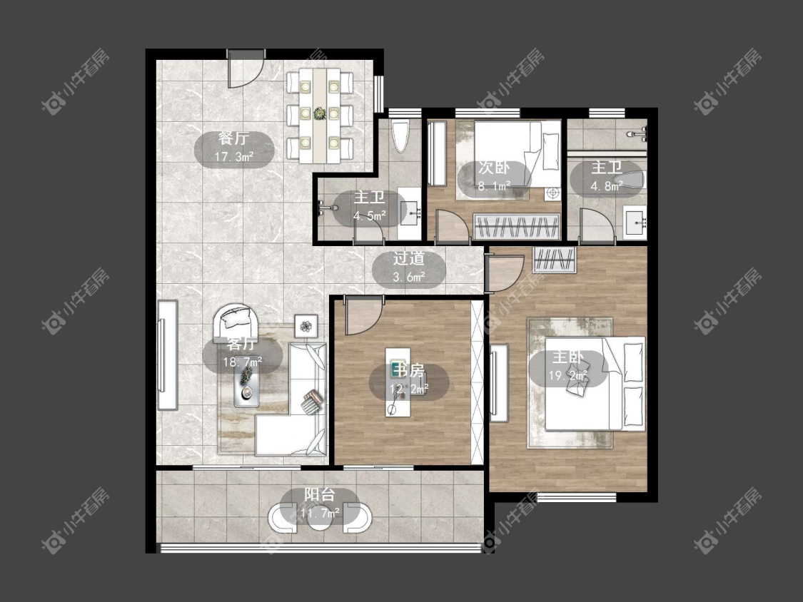 镇江中南熙悦城中南二期在售二手房源户型图_小牛看房