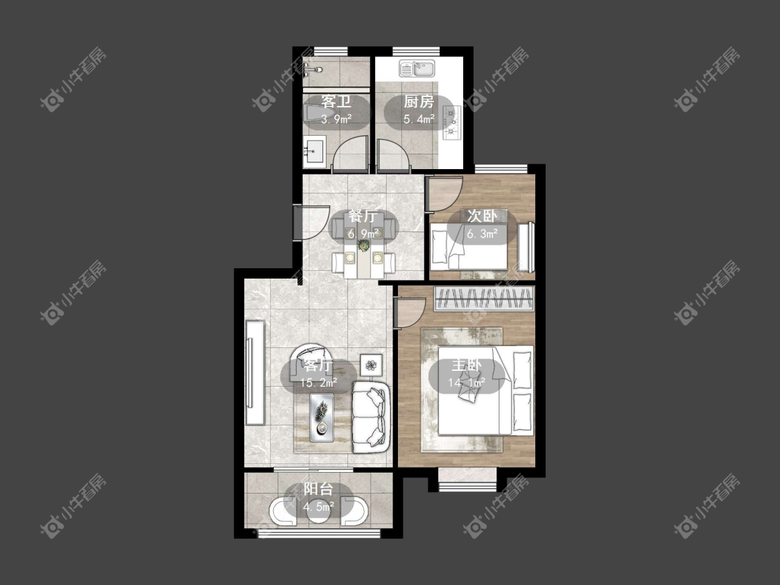 镇江凰嘉花苑在售二手房源户型图_小牛看房