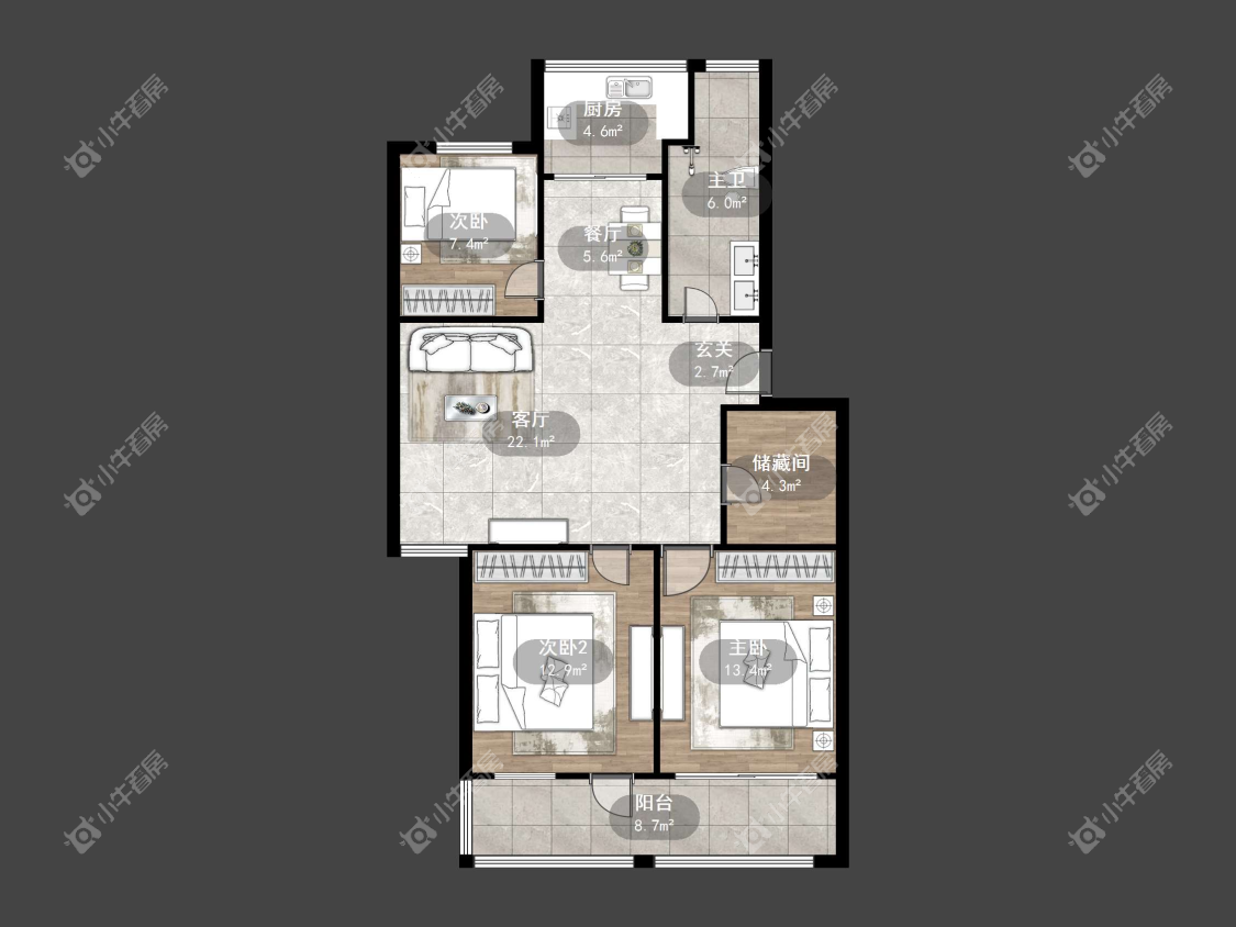 镇江千家乐园在售二手房源户型图_小牛看房