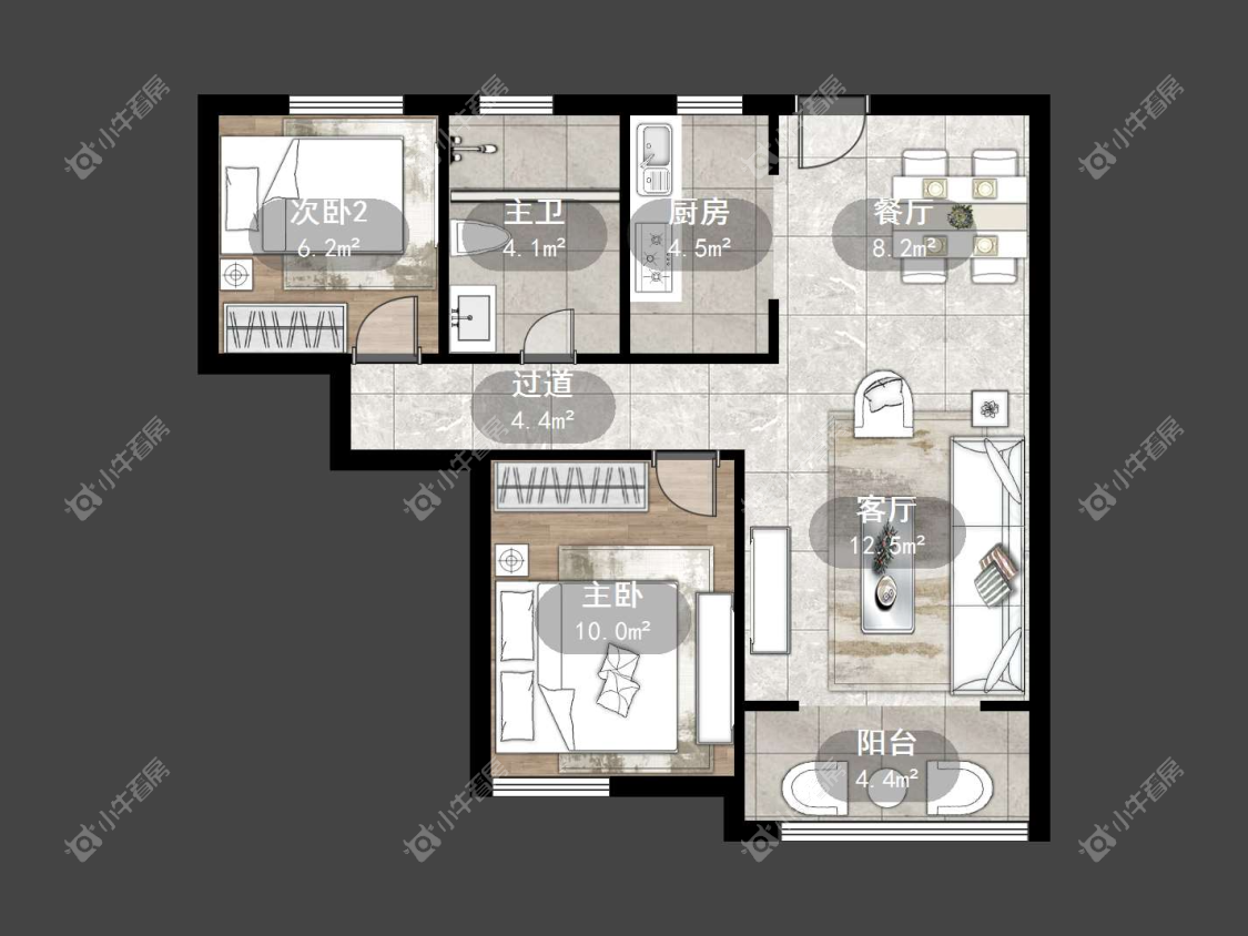 镇江翡翠林天峰（天福花园）在售二手房源户型图_小牛看房