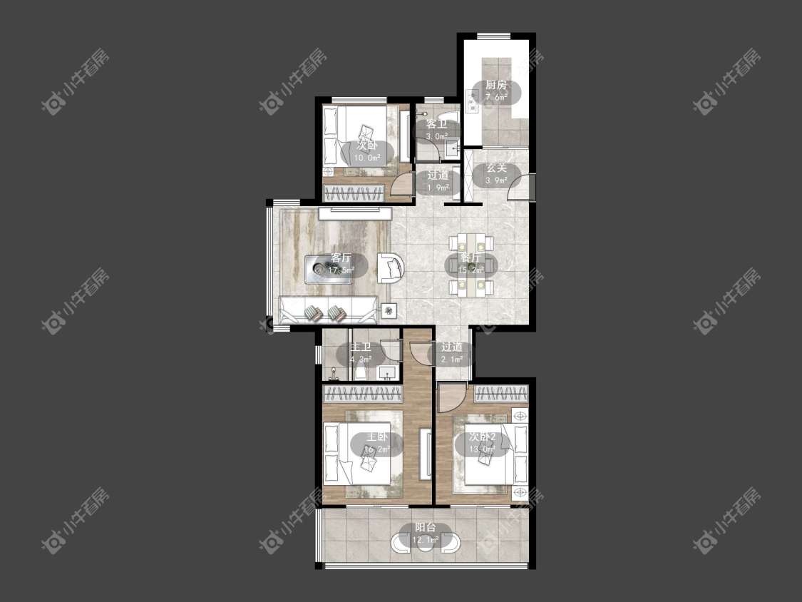 镇江万善上院在售二手房源户型图_小牛看房