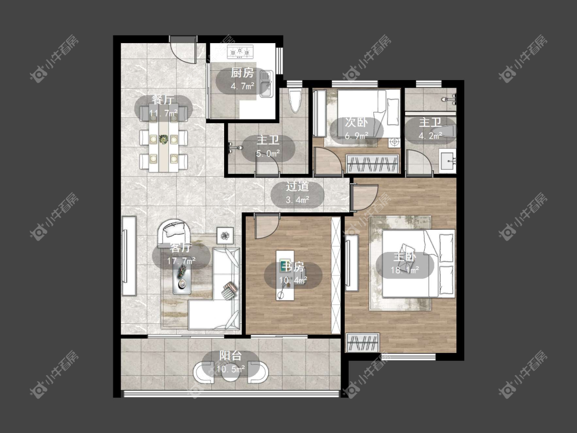 镇江中南熙悦城中南二期在售二手房源户型图_小牛看房