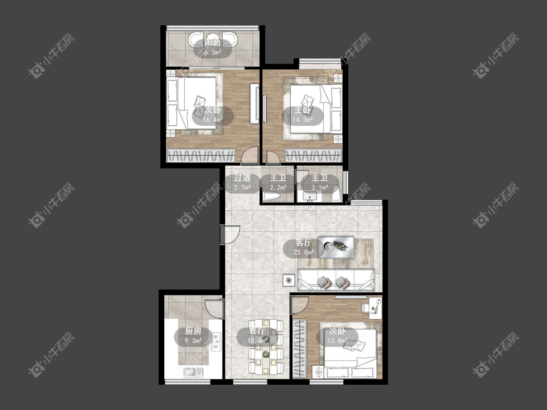 镇江滨河凤凰城在售二手房源户型图_小牛看房