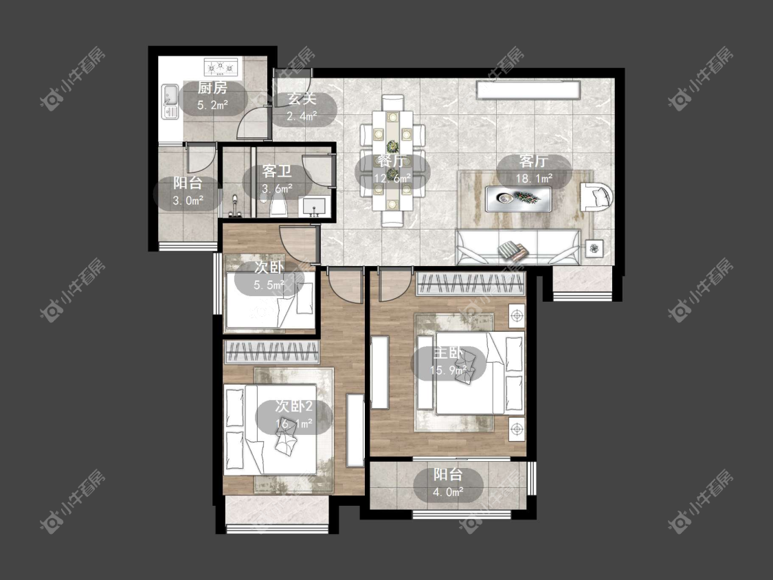镇江荣城国际一期在售二手房源户型图_小牛看房