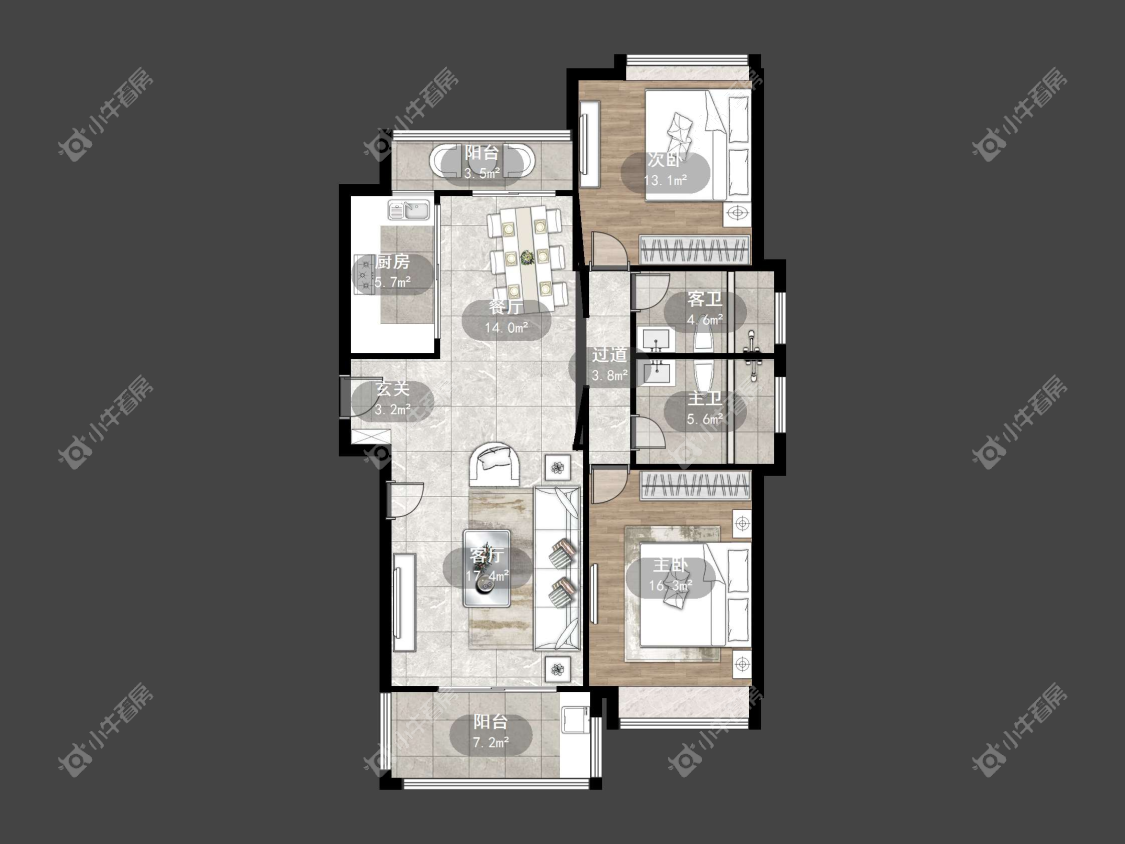 镇江御珑湾(丹阳)在售二手房源户型图_小牛看房
