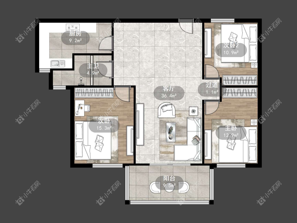 镇江凤凰郡在售二手房源户型图_小牛看房