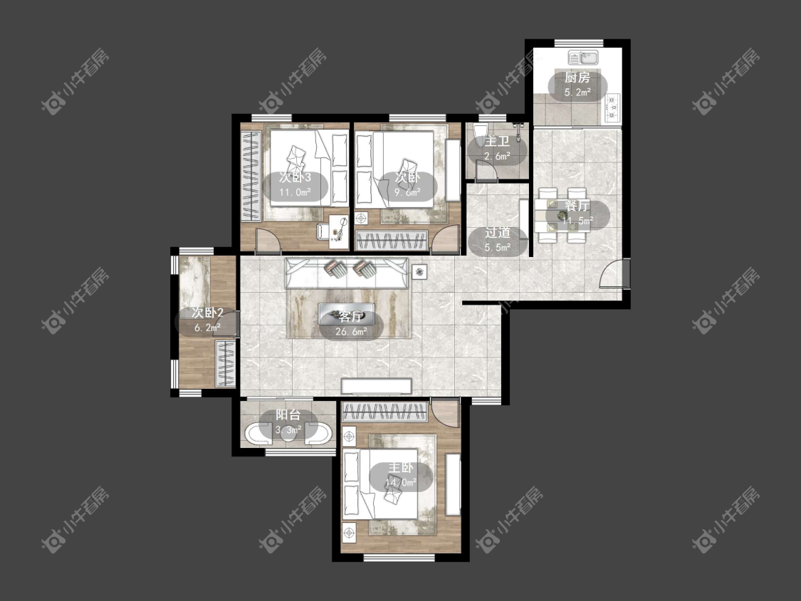 镇江练湖新城在售二手房源户型图_小牛看房