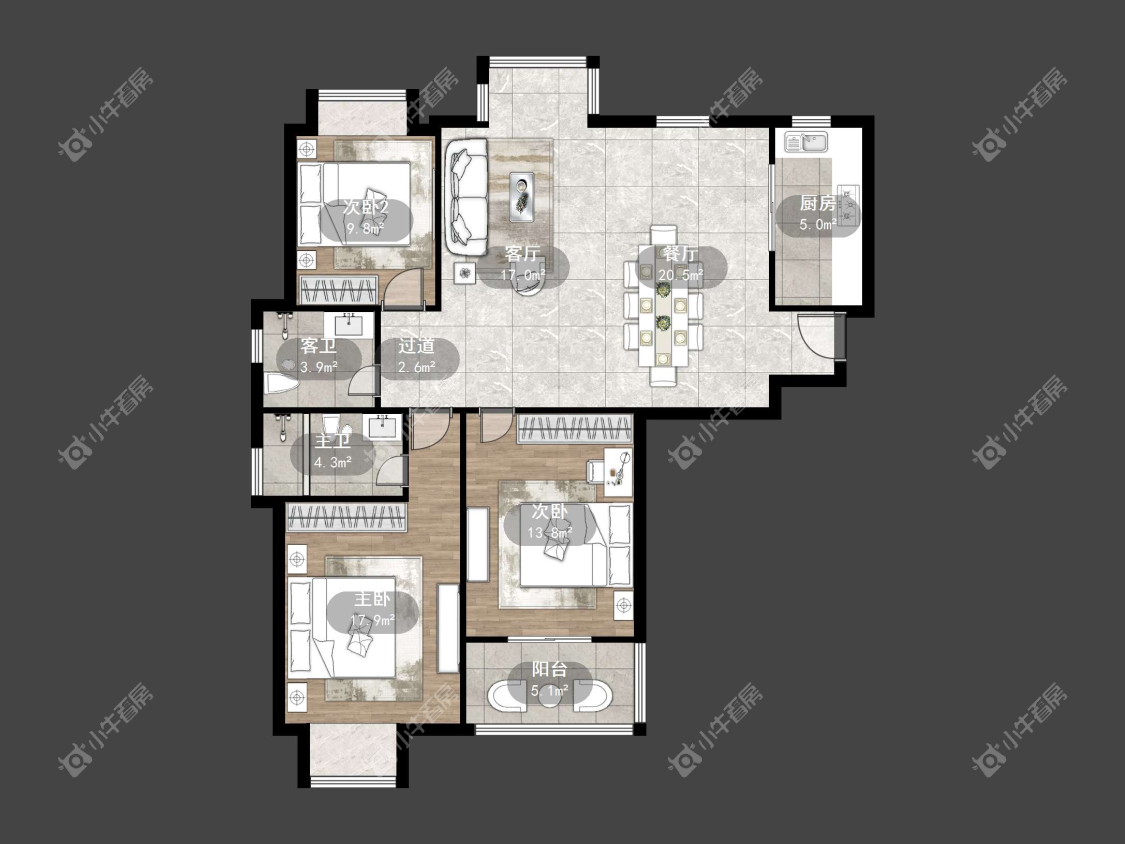 镇江和美丽景在售二手房源户型图_小牛看房