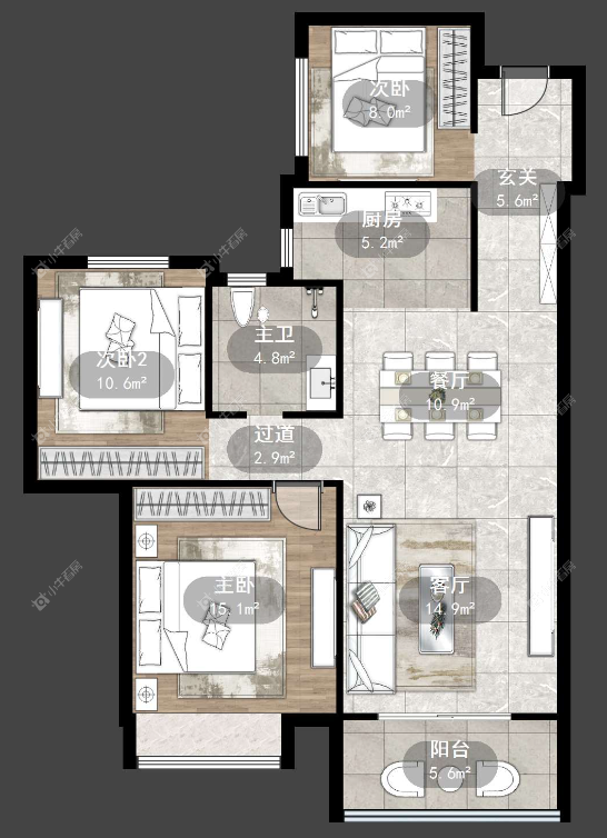 镇江万善上院在售二手房源户型图_小牛看房