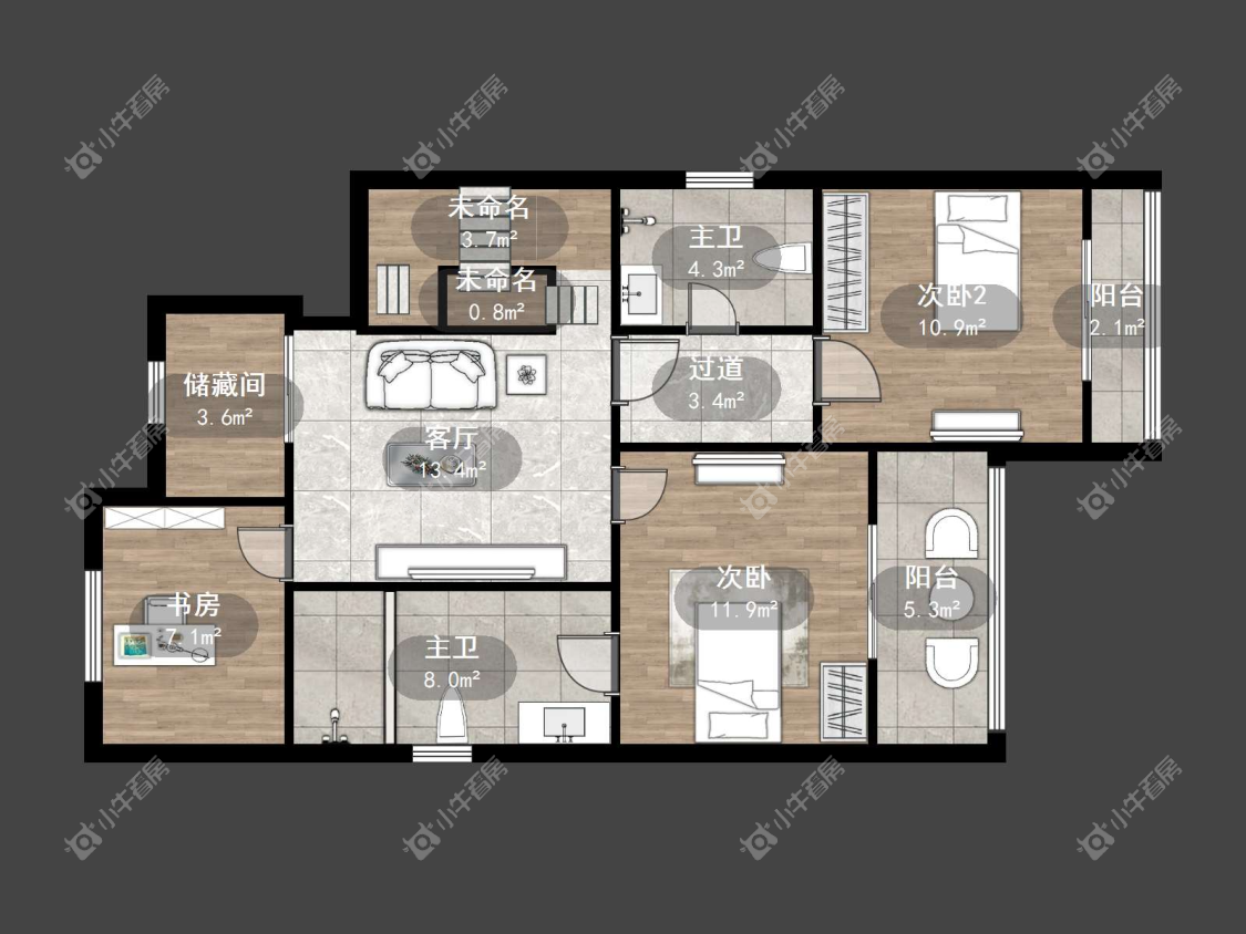 镇江吾悦华府（丹阳）在售二手房源户型图_小牛看房