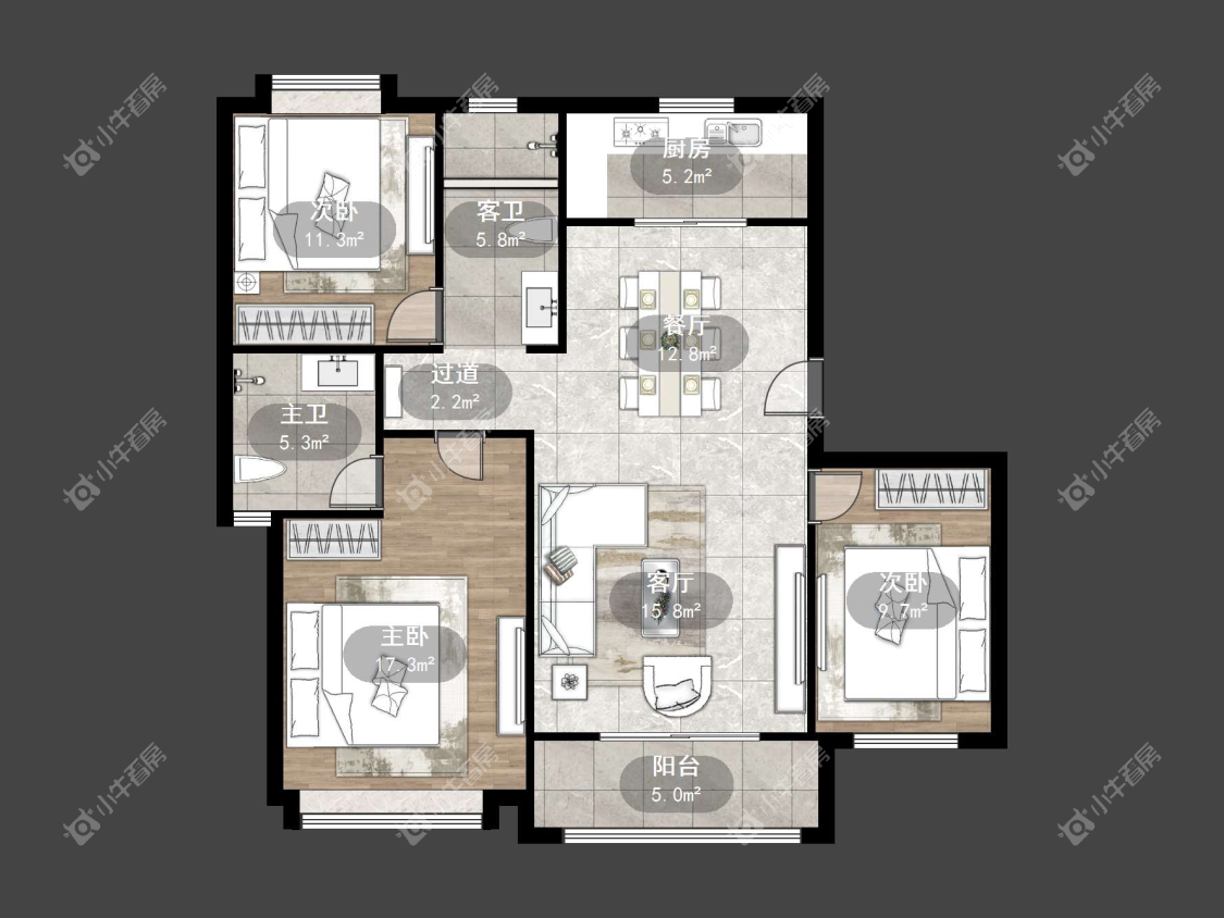 镇江普善人家在售二手房源户型图_小牛看房