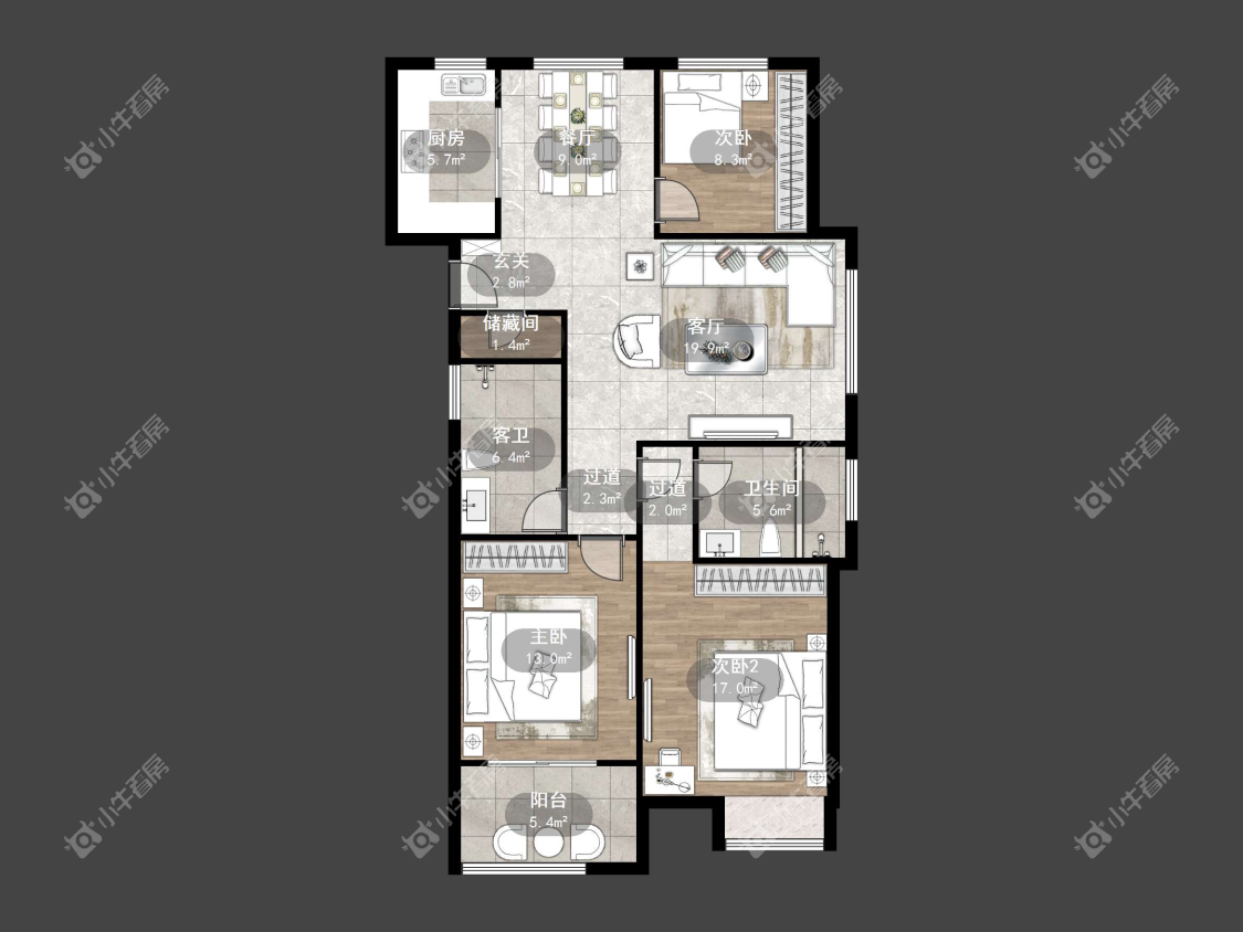 镇江上善雅苑在售二手房源户型图_小牛看房