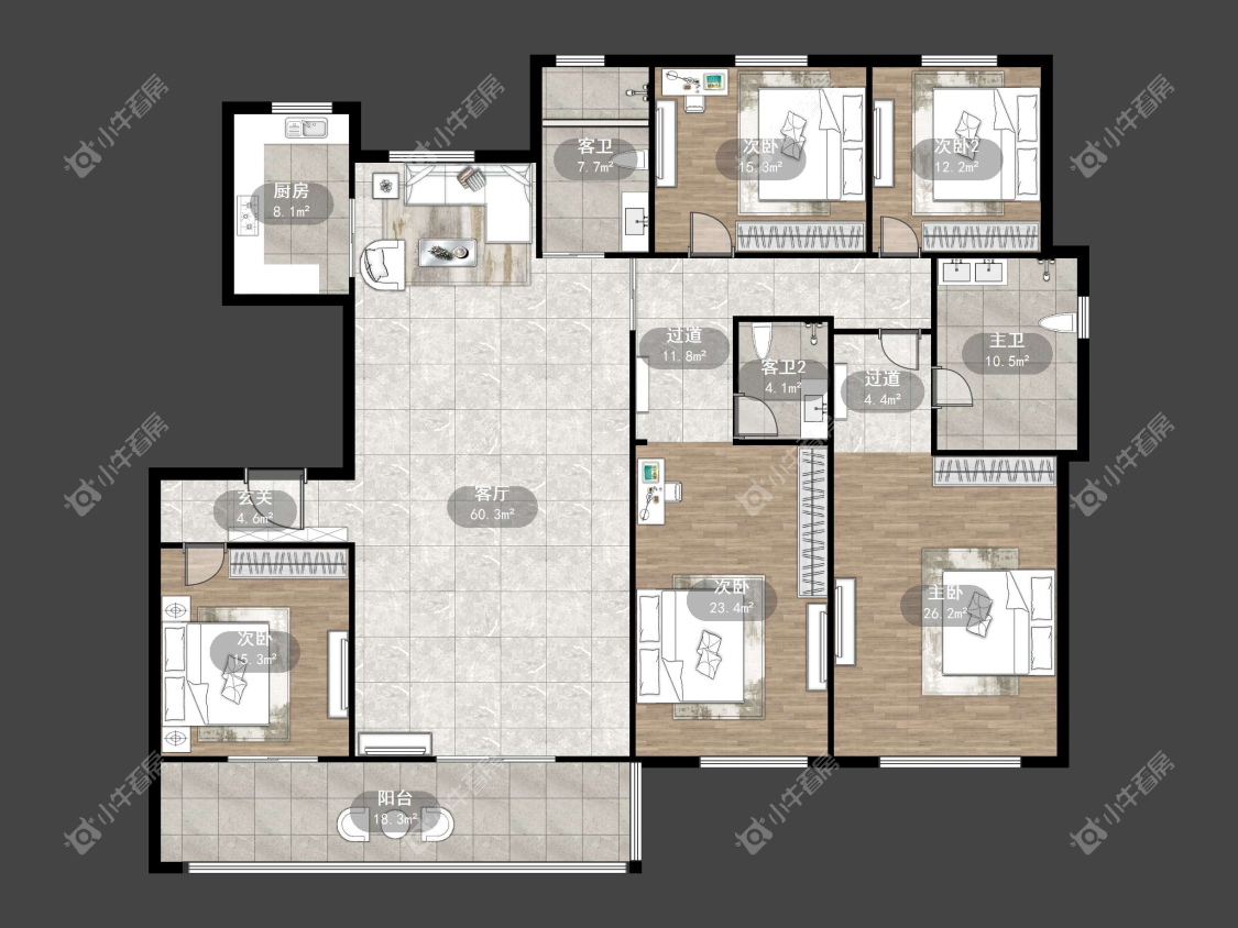 镇江天怡南郡在售二手房源户型图_小牛看房