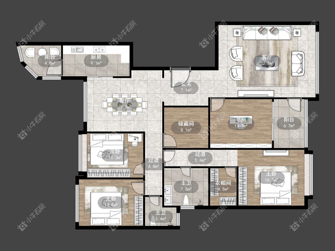 镇江恒大名都一期在售二手房源户型图_小牛看房