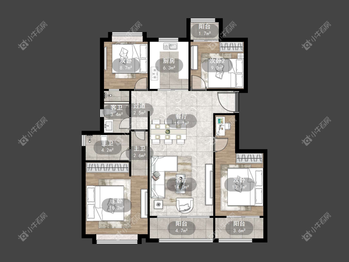 镇江红星天铂在售二手房源户型图_小牛看房