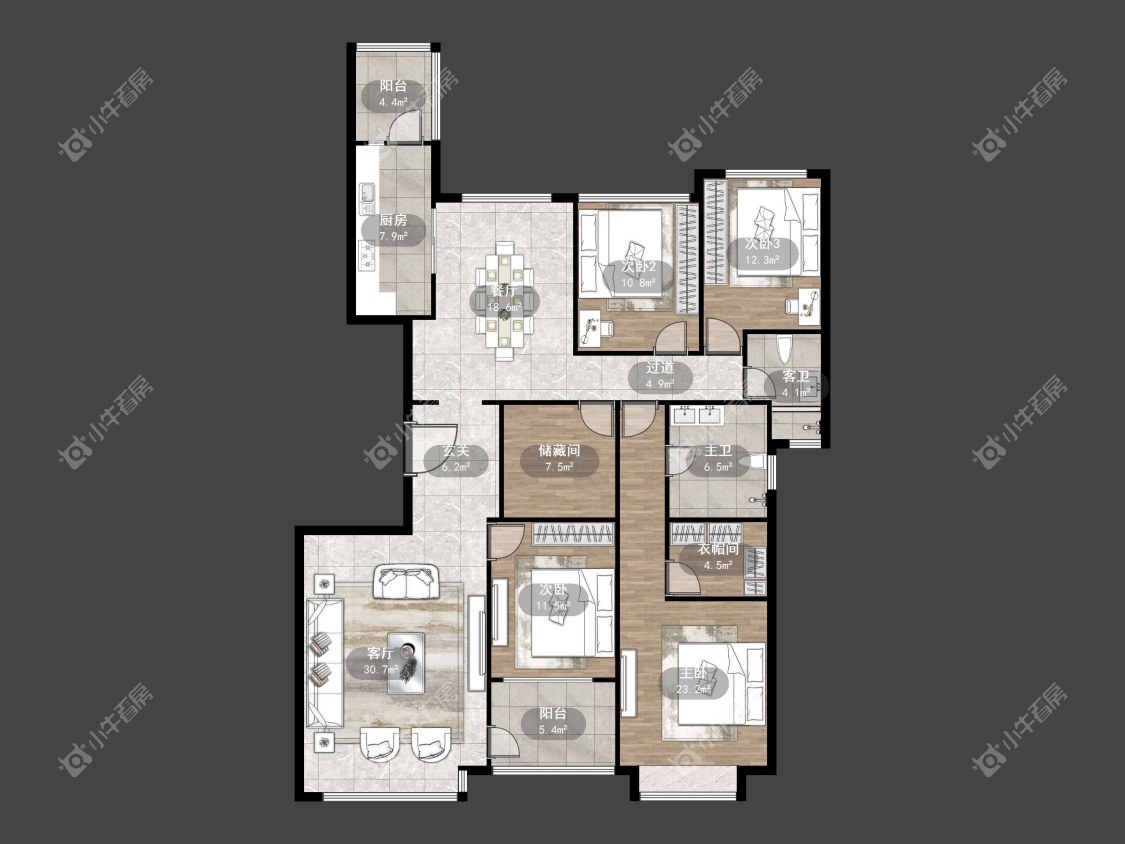镇江恒大名都一期在售二手房源户型图_小牛看房