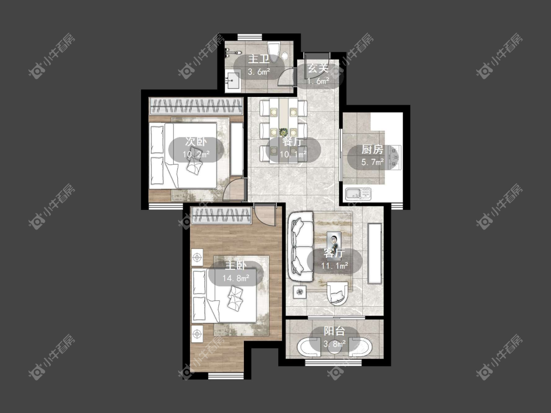 镇江丹凤国际在售二手房源户型图_小牛看房
