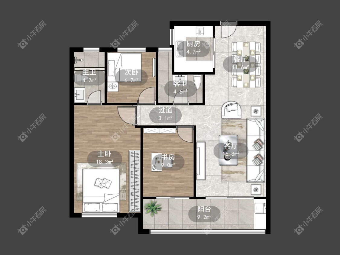 镇江中南熙悦城中南二期在售二手房源户型图_小牛看房