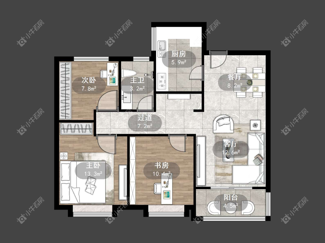 镇江爱家尚城在售二手房源户型图_小牛看房