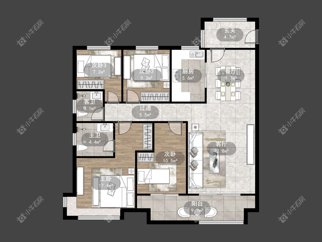 镇江中南熙悦城中南二期在售二手房源户型图_小牛看房