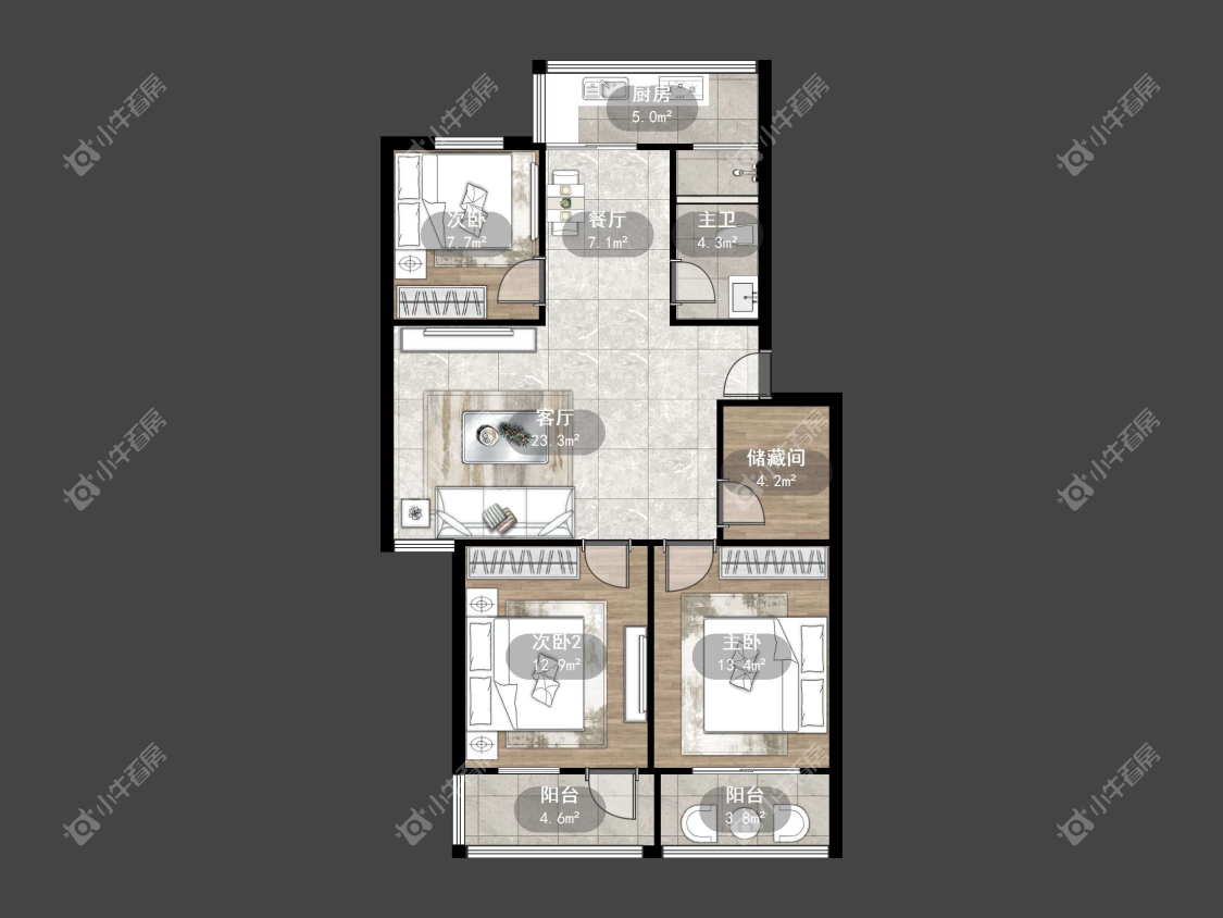 镇江千家乐园在售二手房源户型图_小牛看房