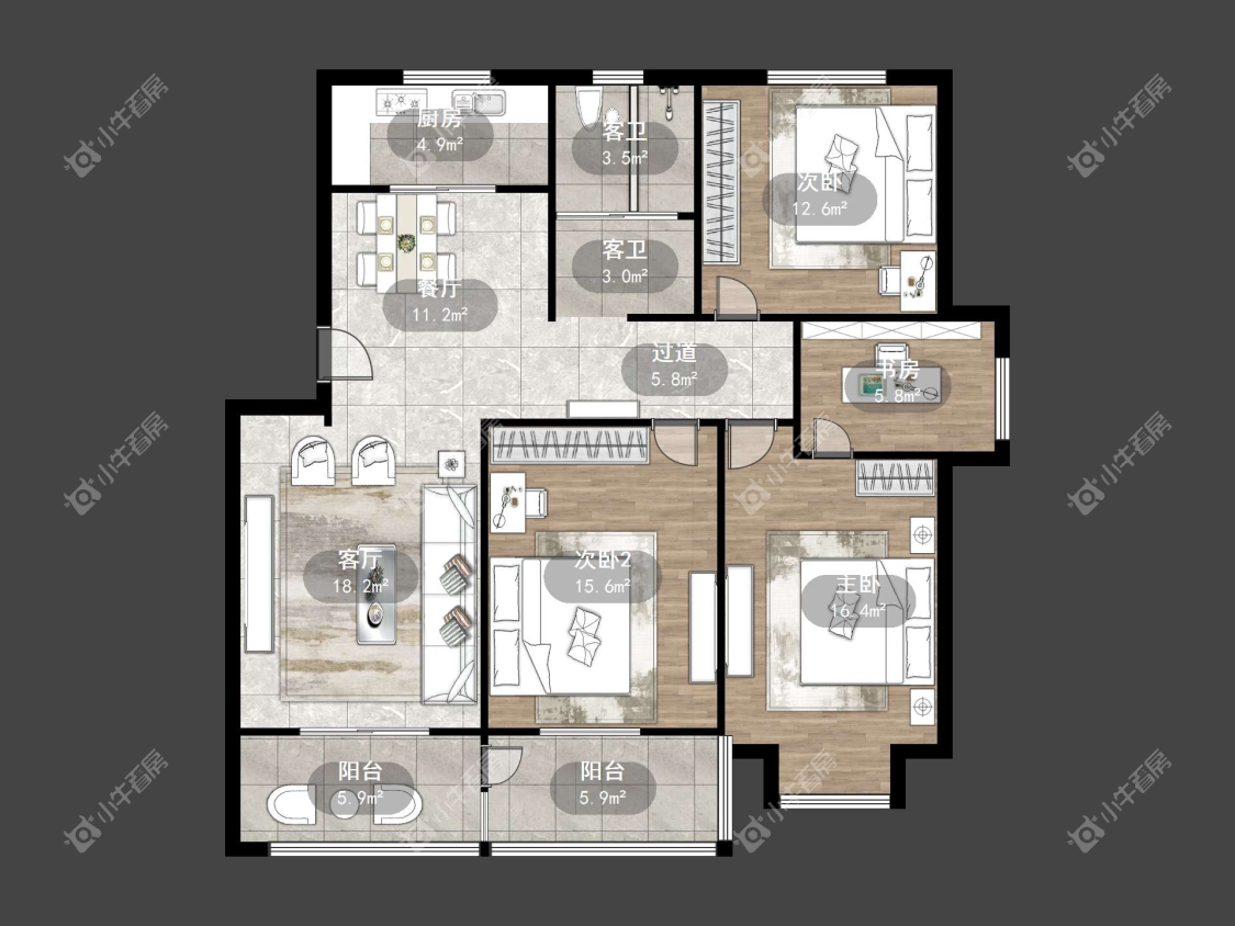 镇江新世纪花园（丹阳）在售二手房源户型图_小牛看房
