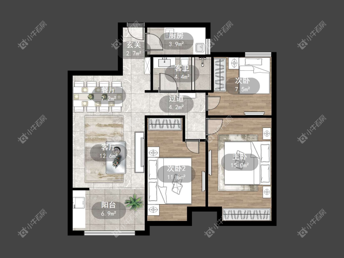 镇江上善雅苑在售二手房源户型图_小牛看房
