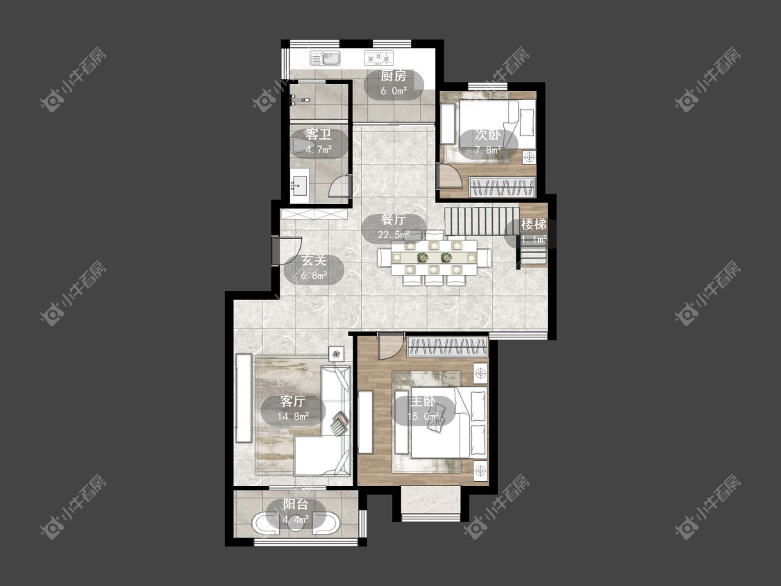 镇江欧洲城在售二手房源户型图_小牛看房