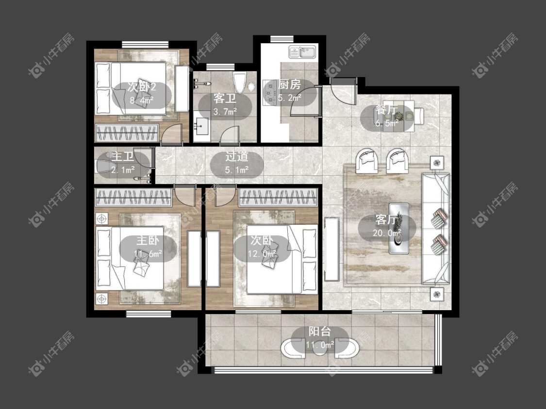 镇江凤凰郡在售二手房源户型图_小牛看房