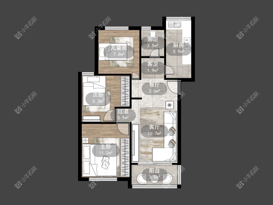 镇江华南新村在售二手房源户型图_小牛看房