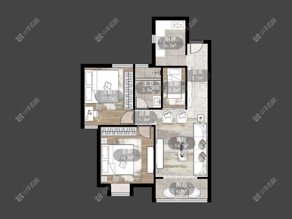 镇江南方名居在售二手房源户型图_小牛看房