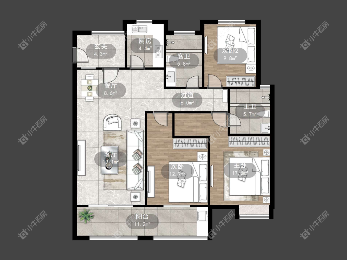 镇江上善雅苑在售二手房源户型图_小牛看房