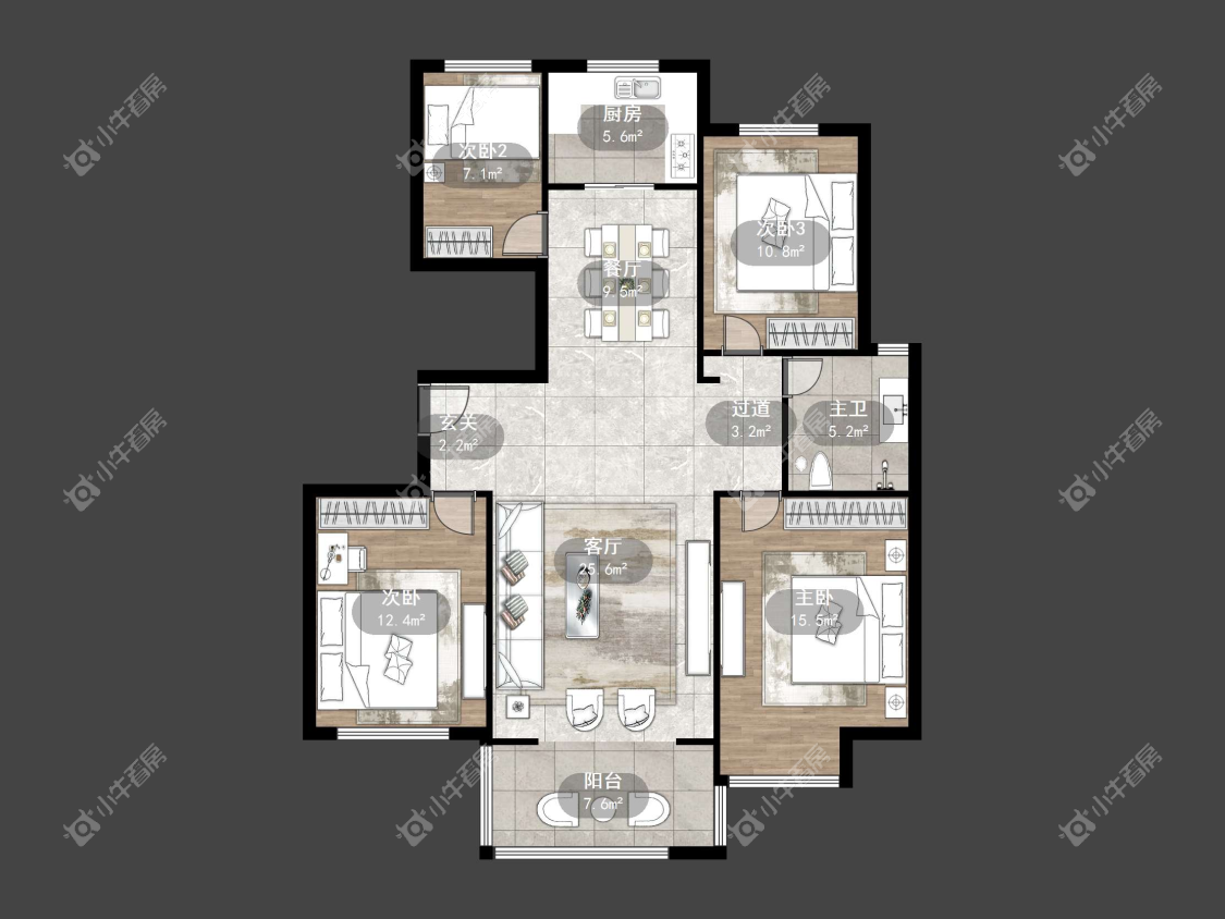 镇江滨河凤凰城在售二手房源户型图_小牛看房