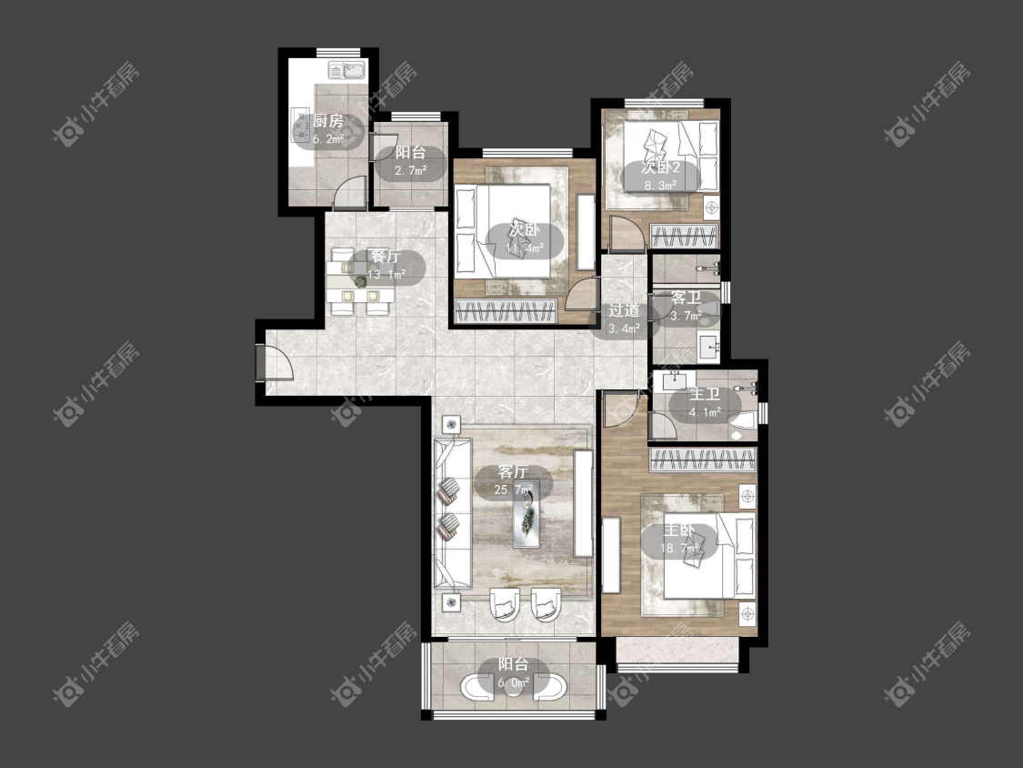 镇江恒大城在售二手房源户型图_小牛看房