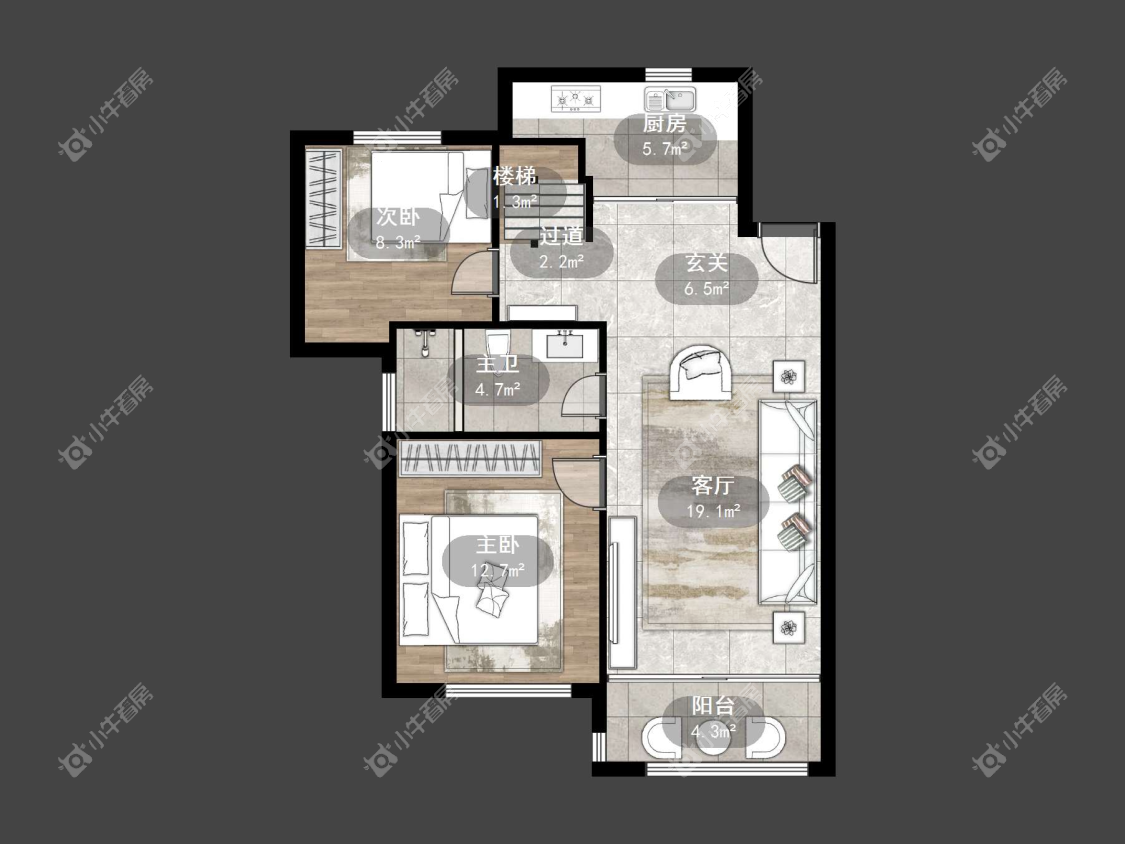 镇江天福花园在售二手房源户型图_小牛看房