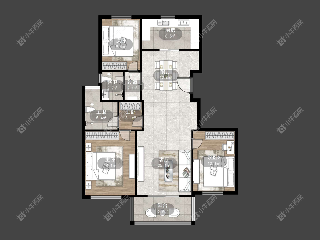 镇江凤凰郡在售二手房源户型图_小牛看房