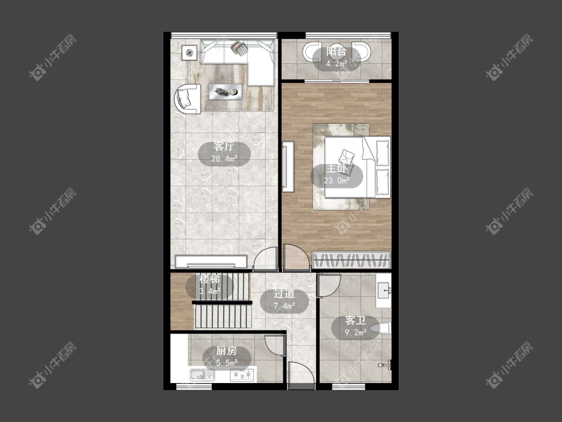 镇江商业街在售二手房源户型图_小牛看房