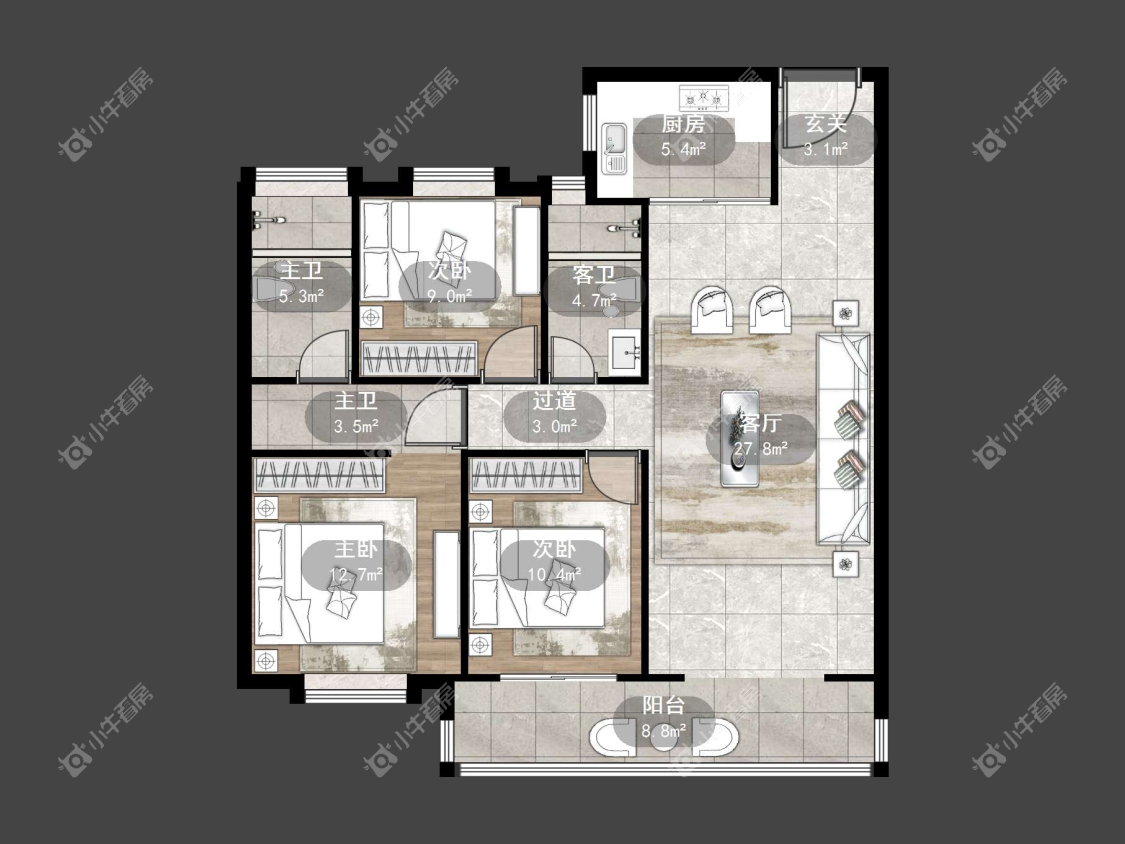 镇江碧桂园樾府在售二手房源户型图_小牛看房