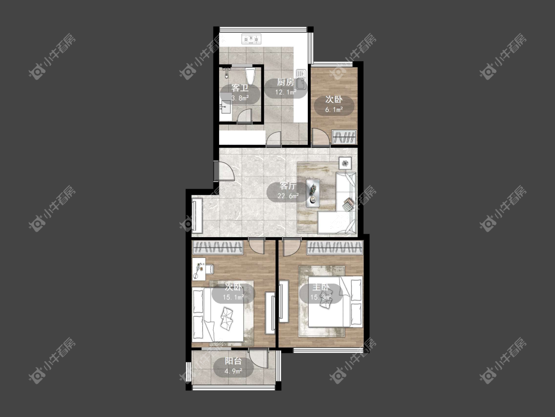 镇江电永小区在售二手房源户型图_小牛看房