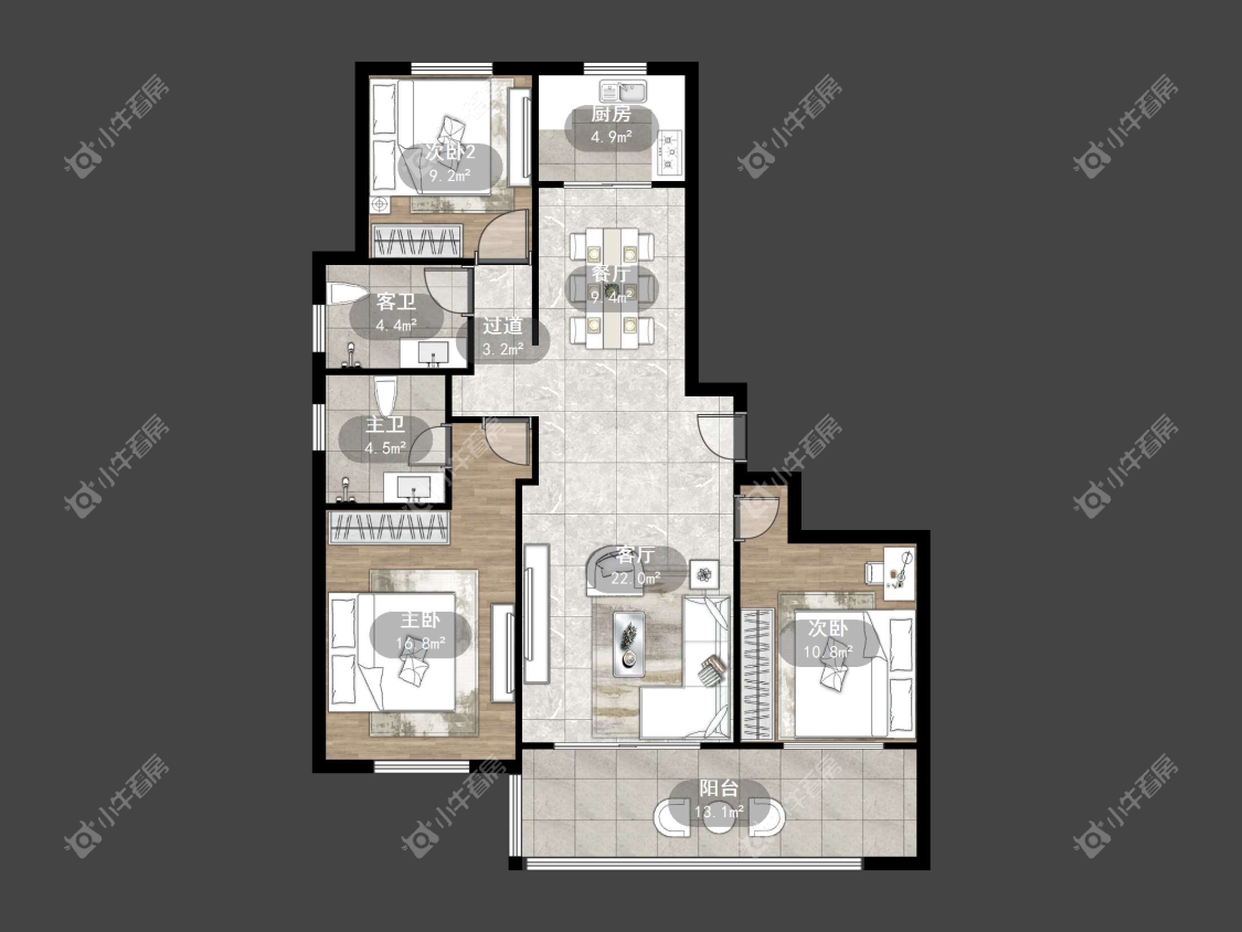 镇江天怡天瑞宸在售二手房源户型图_小牛看房