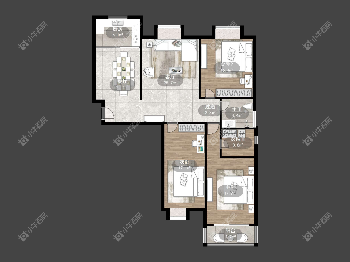 镇江城市绿洲在售二手房源户型图_小牛看房