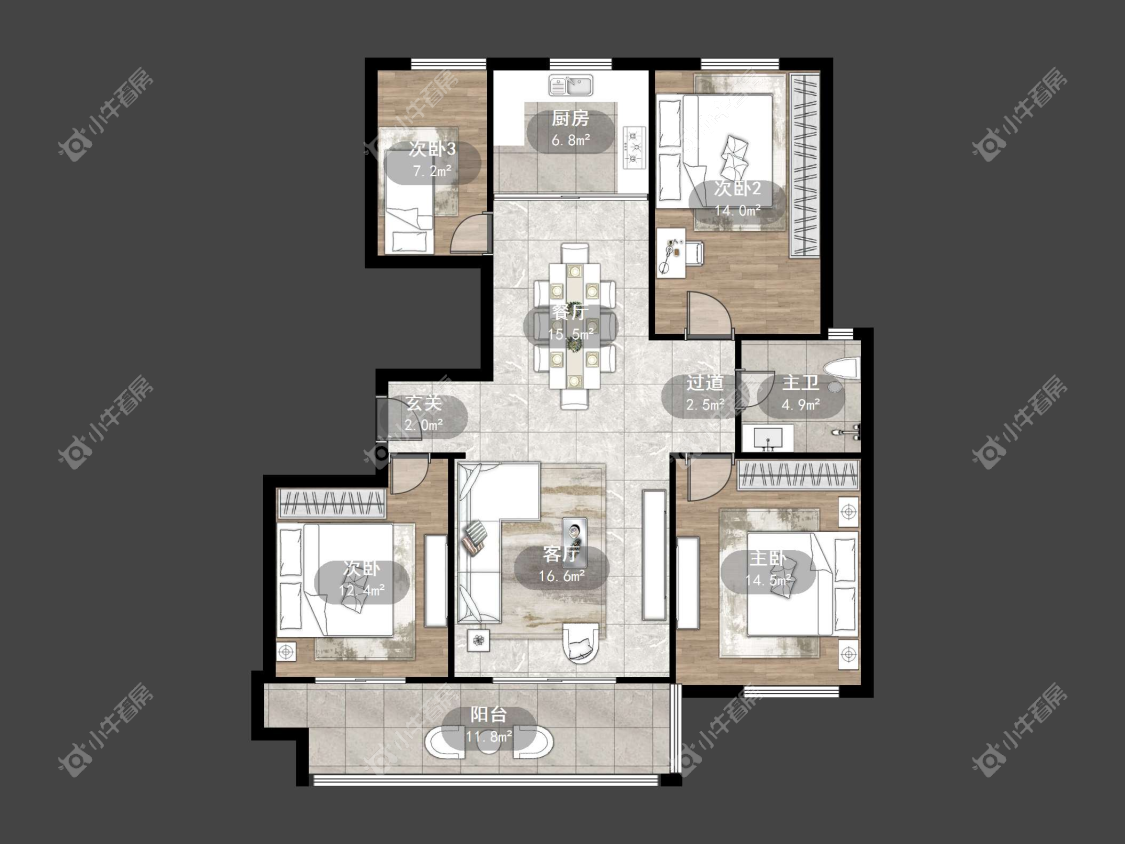 镇江和园在售二手房源户型图_小牛看房