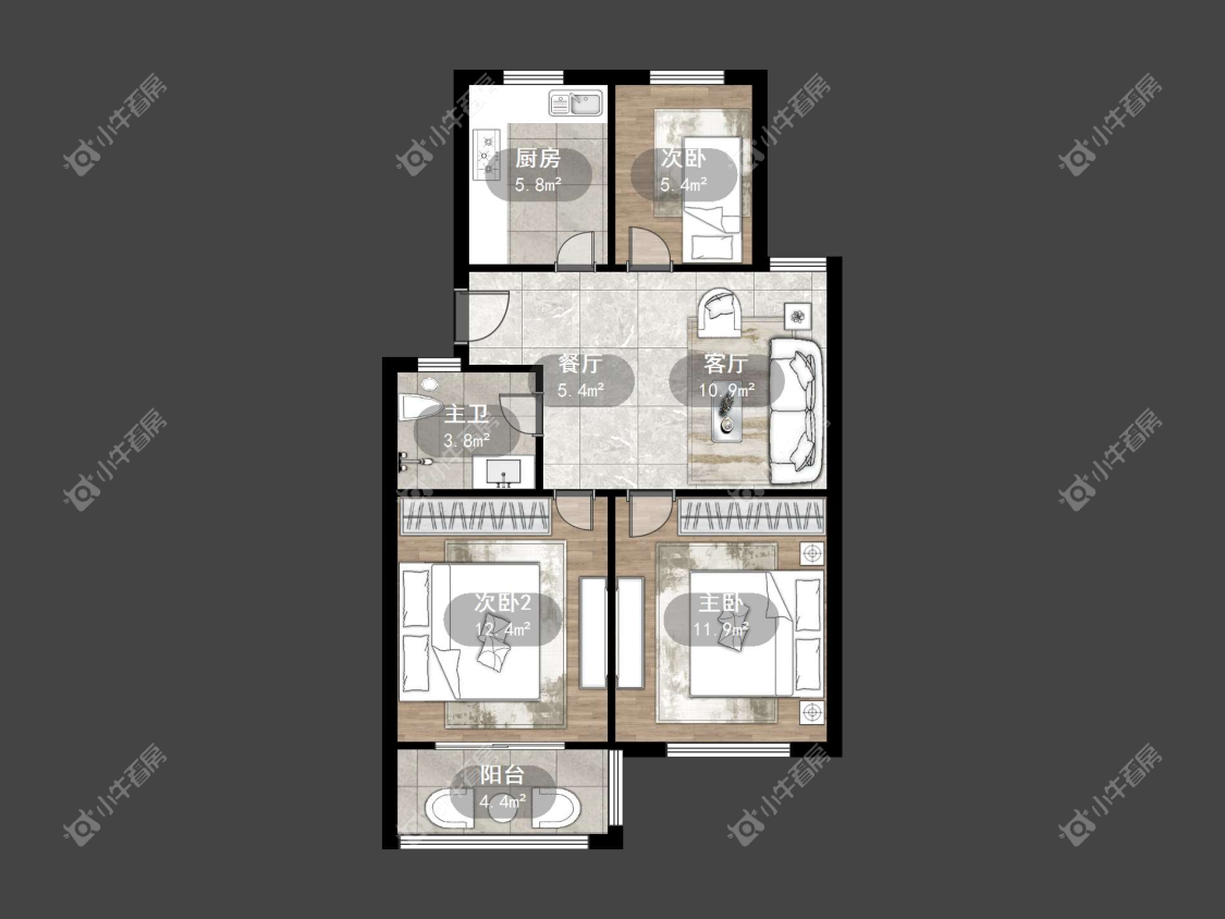 镇江丹金家园在售二手房源户型图_小牛看房