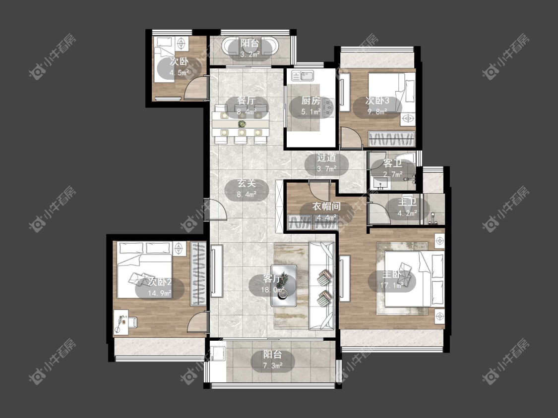 镇江碧桂园樾府在售二手房源户型图_小牛看房