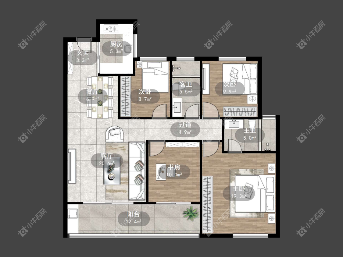 镇江中南熙悦城中南二期在售二手房源户型图_小牛看房